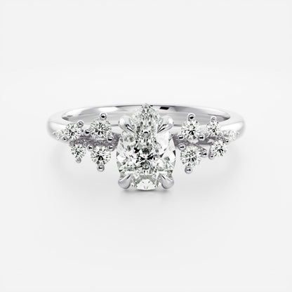 Solitaire- 1.0 CT Oval Moissanite Engagement Ring