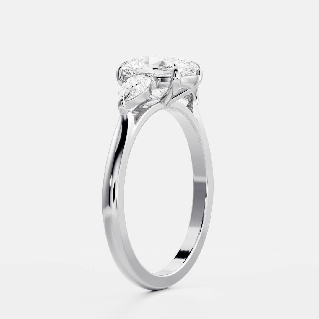 Solitaire- 1.0 CT Oval Moissanite Engagement Ring