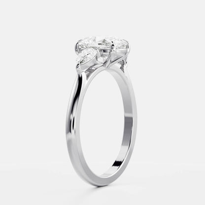 Solitaire- 1.0 CT Oval Moissanite Engagement Ring