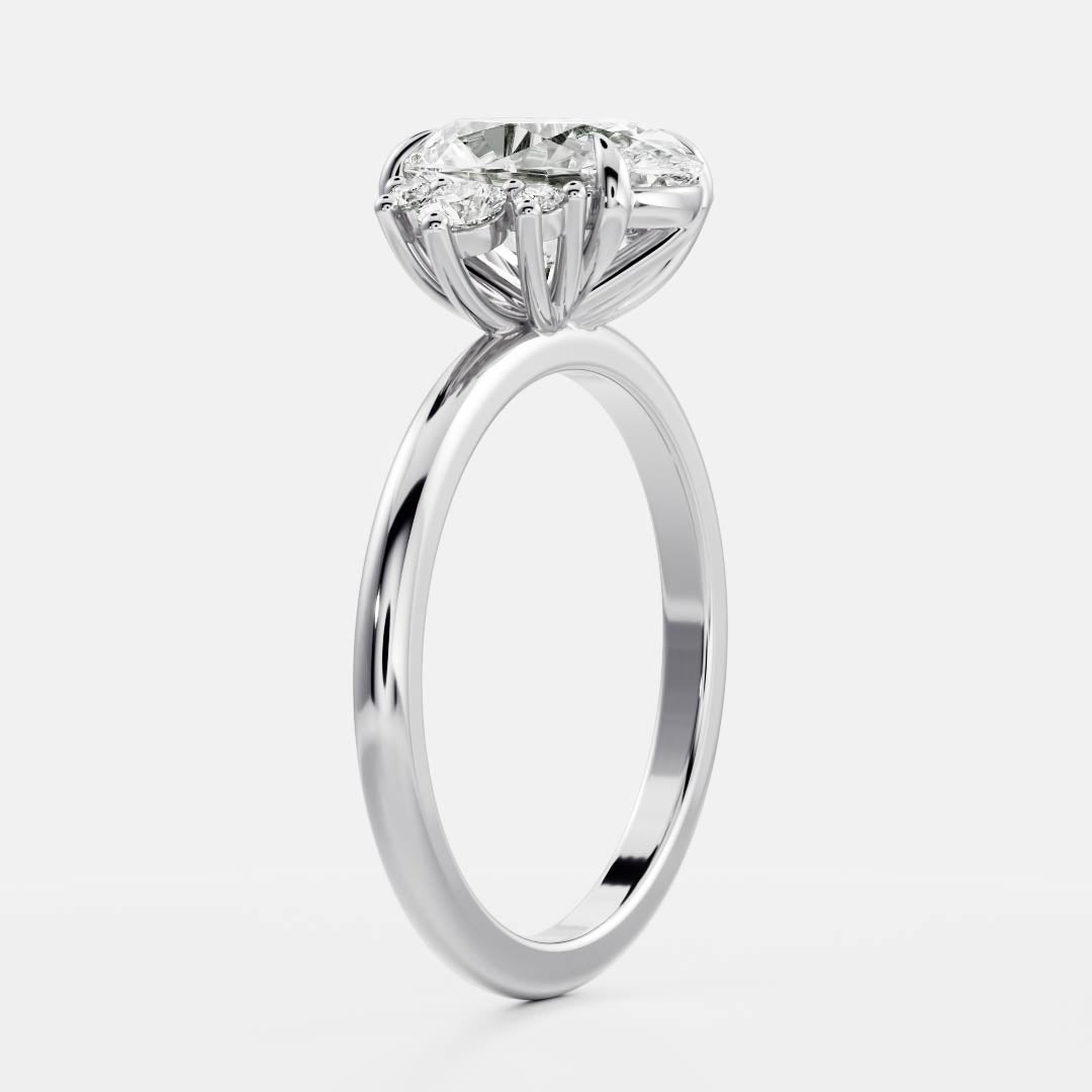 Solitaire- 1.0 CT Oval Moissanite Engagement Ring