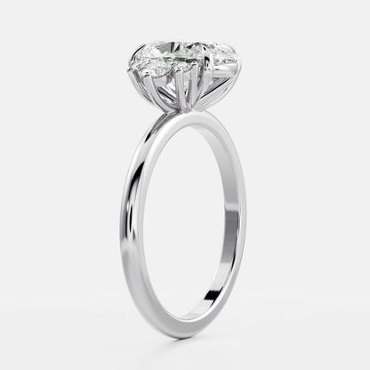 Solitaire- 1.0 CT Oval Moissanite Engagement Ring