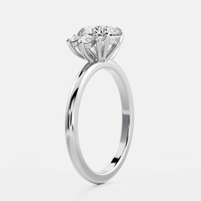 Solitaire- 1.0 CT Oval Moissanite Engagement Ring