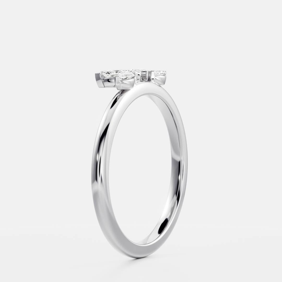Five Stone- 0.30 CT Marquise Moissanite Wedding Band