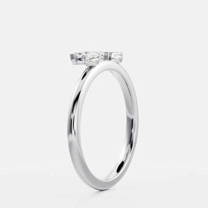 Five Stone- 0.30 CT Marquise Moissanite Wedding Band