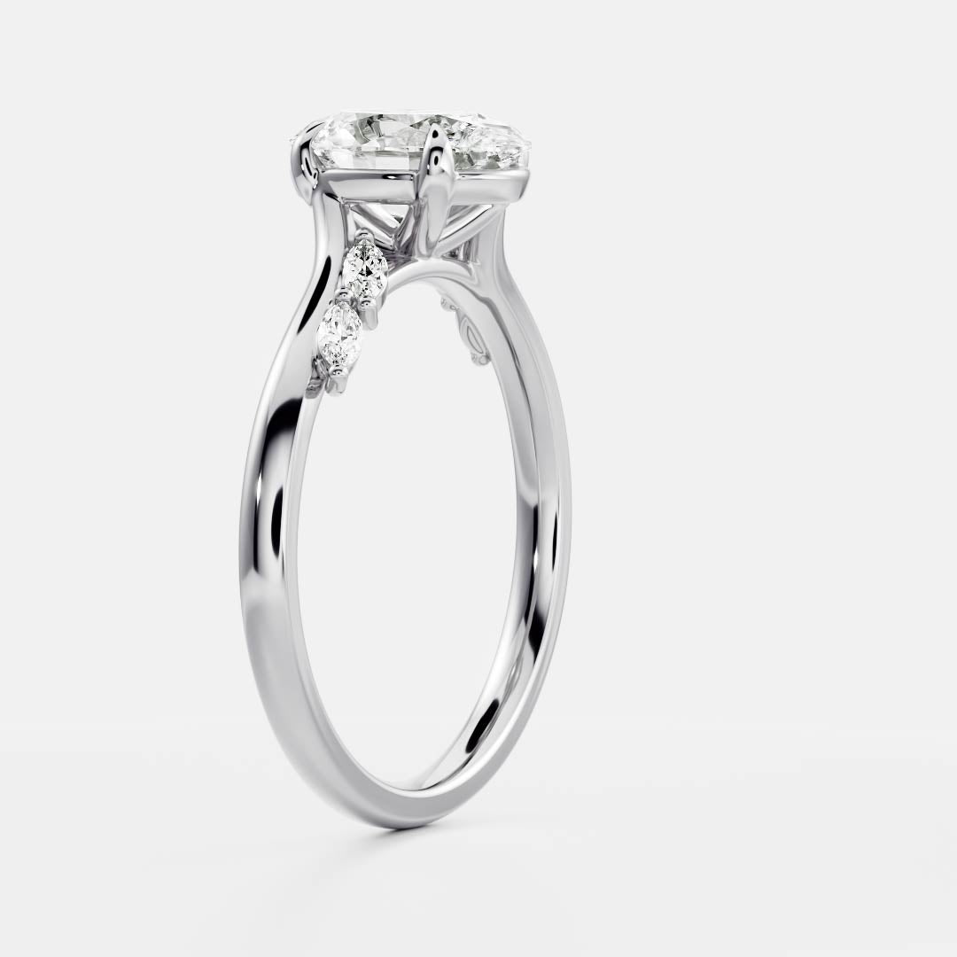 Solitaire-Oval Lab Grown Diamond Engagement Ring