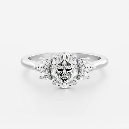 Solitaire-Oval Lab Grown Diamond Engagement Ring
