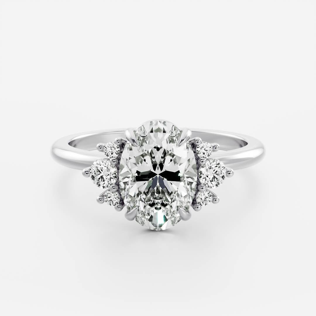 Solitaire-Oval Lab Grown Diamond Engagement Ring