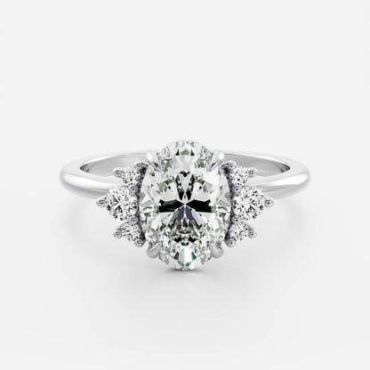 Solitaire- 1.0 CT Oval Moissanite Engagement Ring