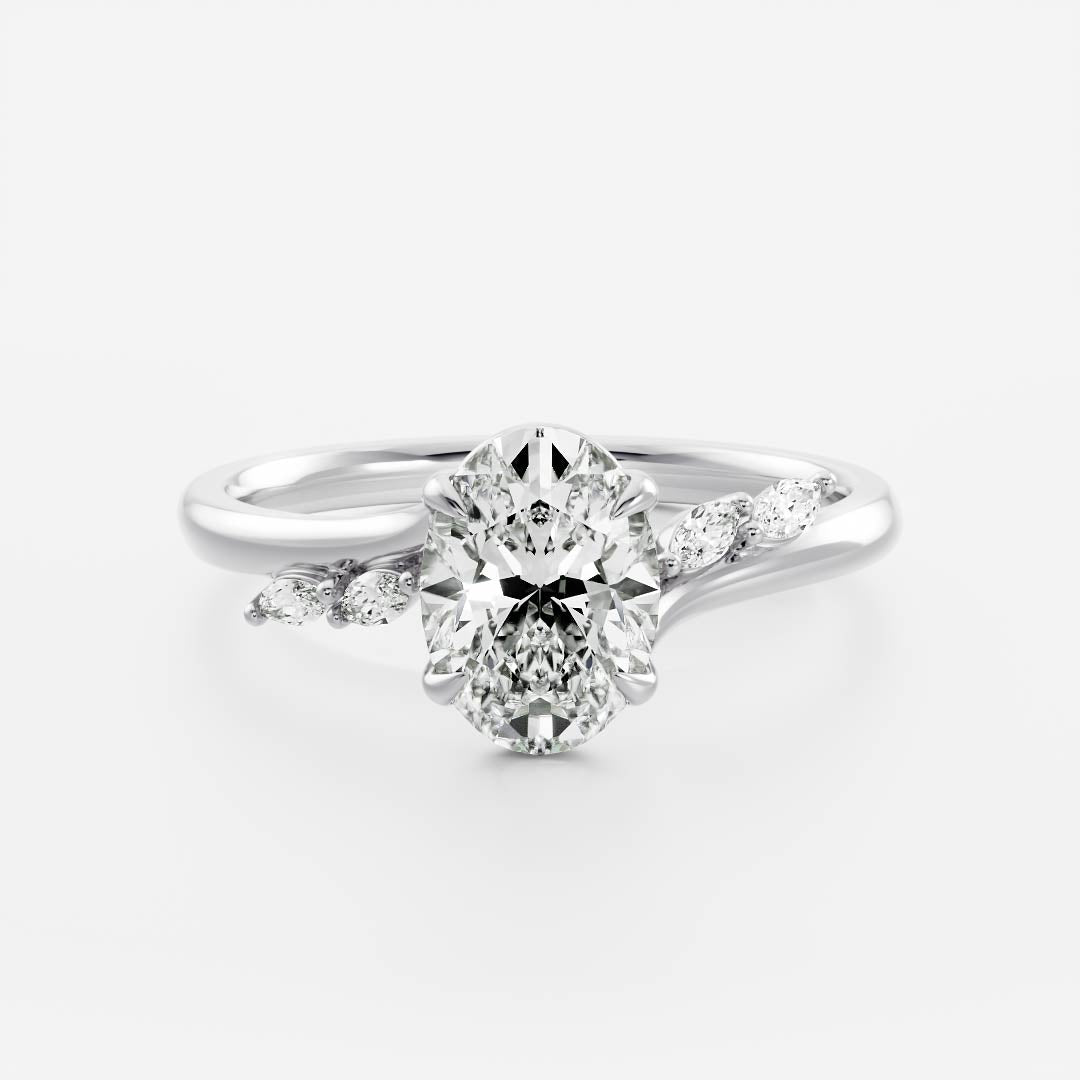Solitaire-Oval Lab Grown Diamond Engagement Ring
