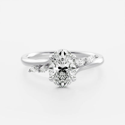 Solitaire-Oval Lab Grown Diamond Engagement Ring