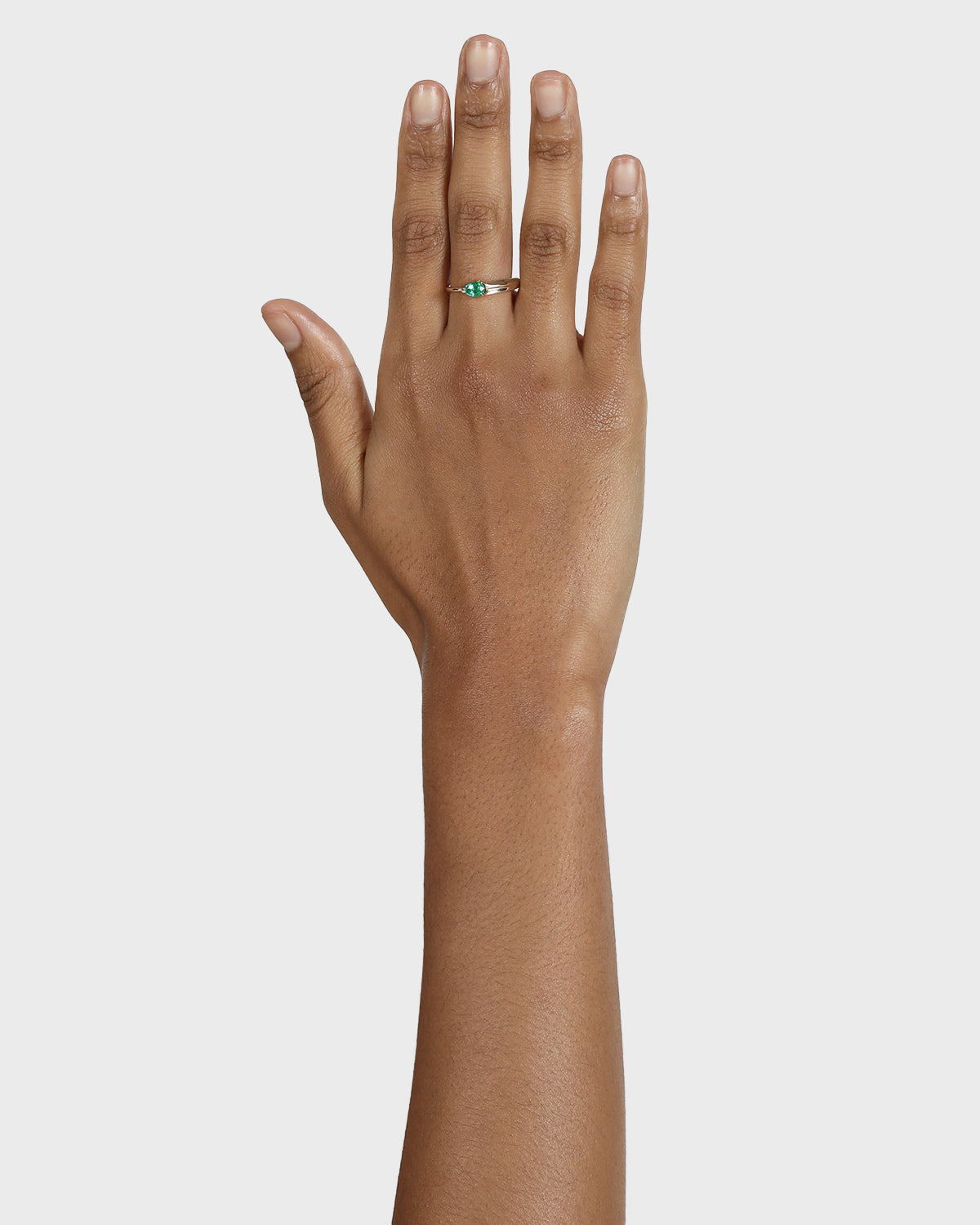 0.30 TCW Pear Cut Emerald Lab Made Diamond Solitaire Engagement Ring 3