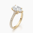 Load image into Gallery viewer, 2.51ct Pear F- VS Hidden Halo & Pave Diamond Engagement Ring
