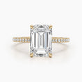 Load image into Gallery viewer, 4.5ct Emerald G- VS Pave Diamond Engagement Ring
