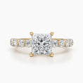 Load image into Gallery viewer, 1.5ct Princess F- VS Pave Diamond Engagement Ring
