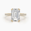 Load image into Gallery viewer, 5.02ct Emerald G- VS Pave Diamond Engagement Ring
