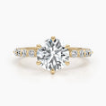 Load image into Gallery viewer, 2.5ct Round G- VS Pave Diamond Engagement Ring
