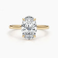 Load image into Gallery viewer, 2.5ct Oval G- VS Hidden Halo Diamond Engagement Ring
