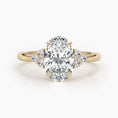 Load image into Gallery viewer, Radiant 2.42 CT Oval Lab-Grown Diamond Trio Engagement Ring 1
