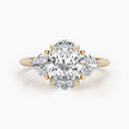 Load image into Gallery viewer, 2.7ct Oval F- VS 3 Stones Diamond Engagement Ring
