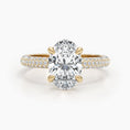 Load image into Gallery viewer, 2.81ct Oval E- VS Pave Diamond Engagement Ring
