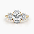 Load image into Gallery viewer, 2.61ct Oval G- VS 3 Stones Diamond Engagement Ring
