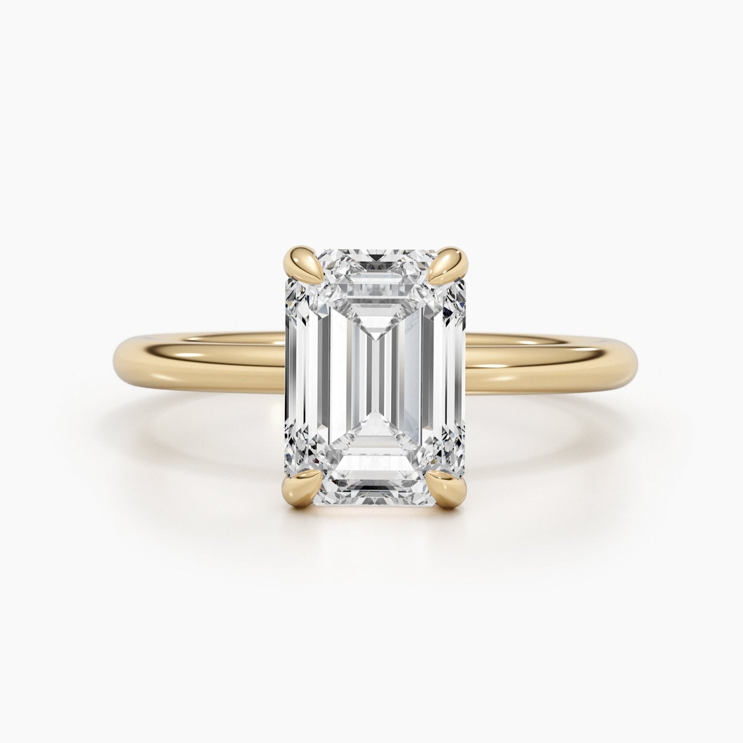 2.58 CT Emerald Lab-Grown Diamond Solitaire Engagement Ring 1