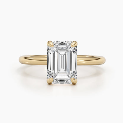 2.58 CT Emerald Lab-Grown Diamond Solitaire Engagement Ring 1