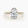 Load image into Gallery viewer, 2.67ct Oval G- VS Pave Diamond Engagement Ring
