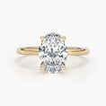 Load image into Gallery viewer, 2.5ct Oval G- VS Hidden Halo Diamond Engagement Ring
