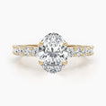 Load image into Gallery viewer, 2.79ct Oval E- VS Pave Diamond Engagement Ring
