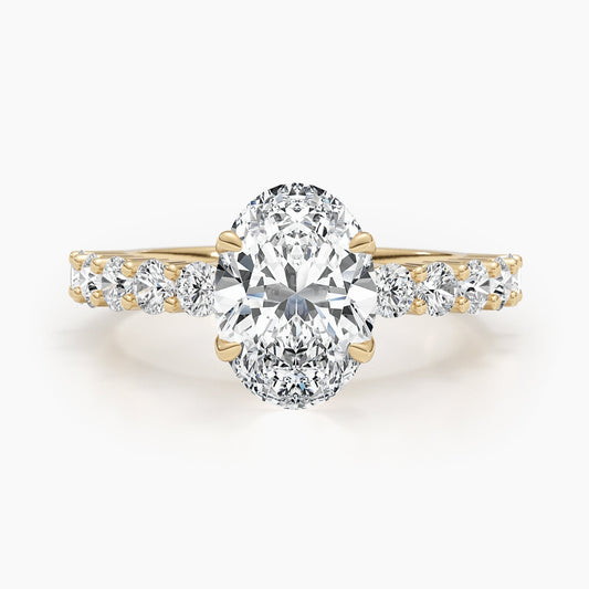 2.79ct Oval E- VS Pave Diamond Engagement Ring