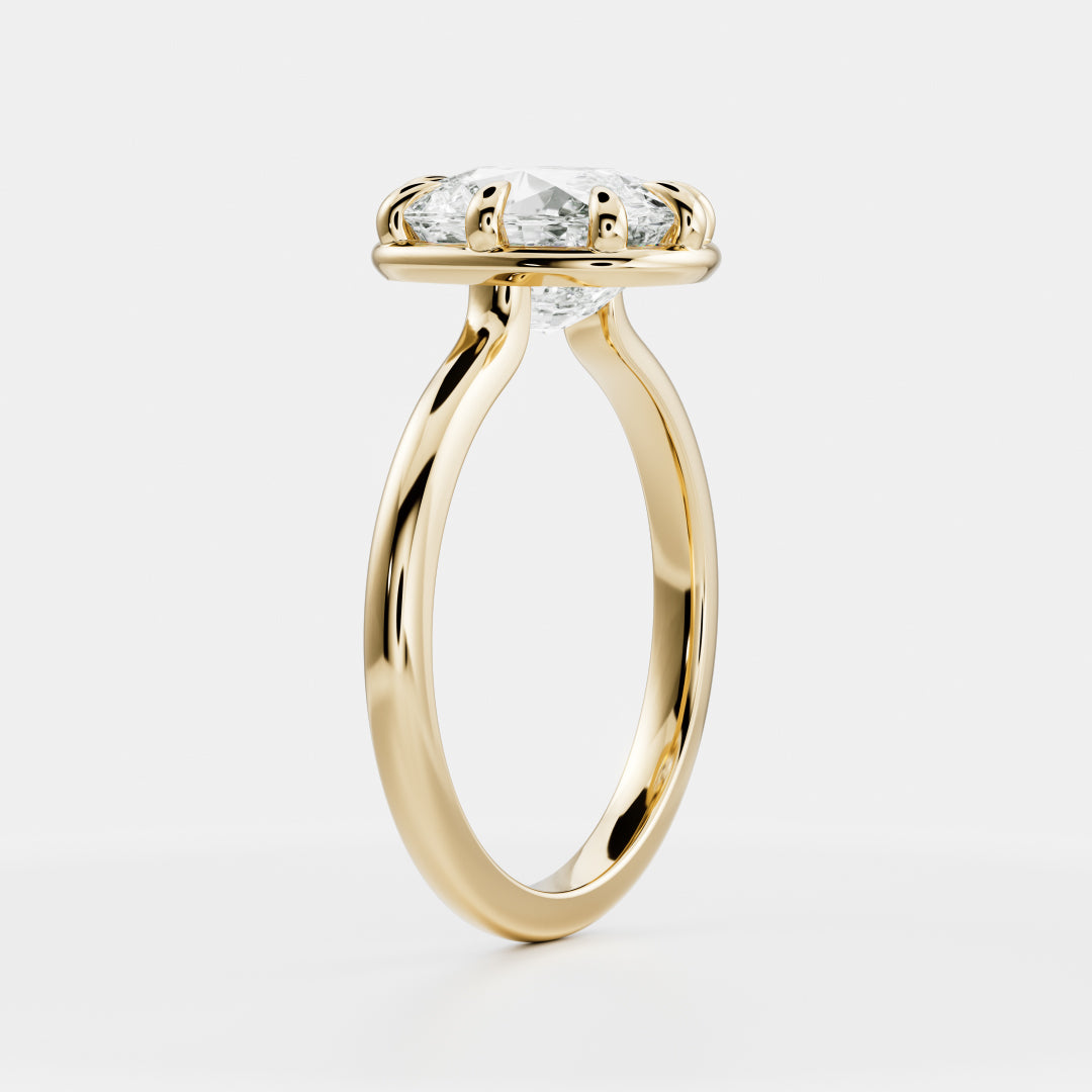 Solitaire-Oval Lab Grown Diamond Engagement Ring