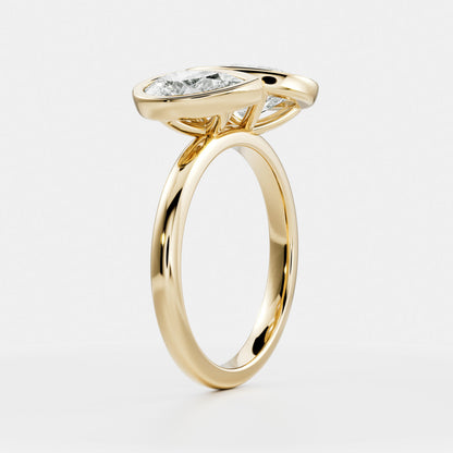 Solitaire- 1.0 CT Oval Moissanite Engagement Ring