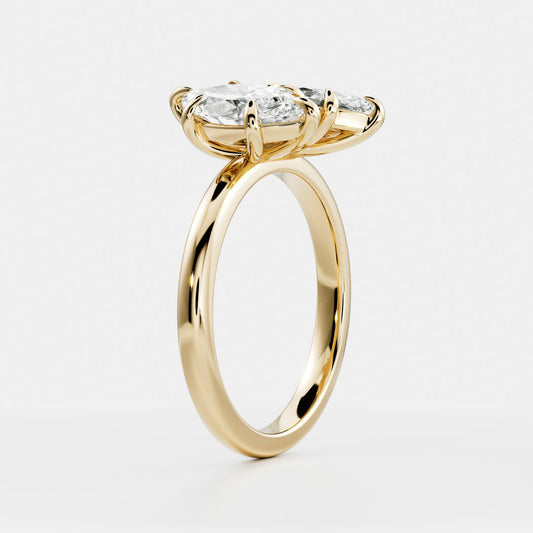 Solitaire- 1.0 CT Oval Moissanite Engagement Ring