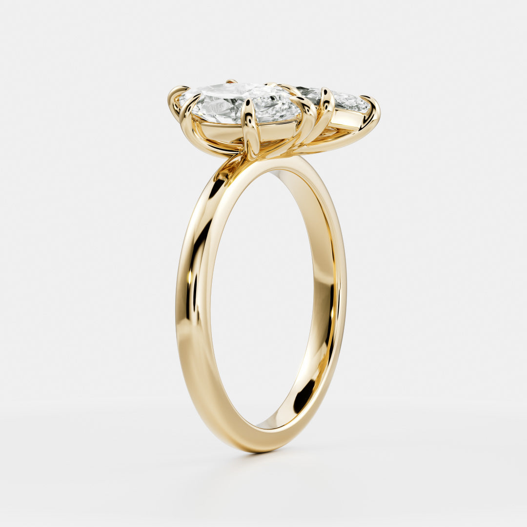Toi Et Moi-Marquise & Marquise Lab Grown Diamond Engagement Ring