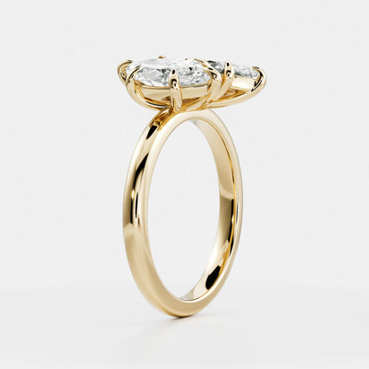 Toi Et Moi-Marquise & Marquise Lab Grown Diamond Engagement Ring