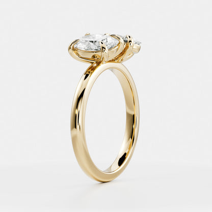 Solitaire- 1.0 CT Oval Moissanite Engagement Ring
