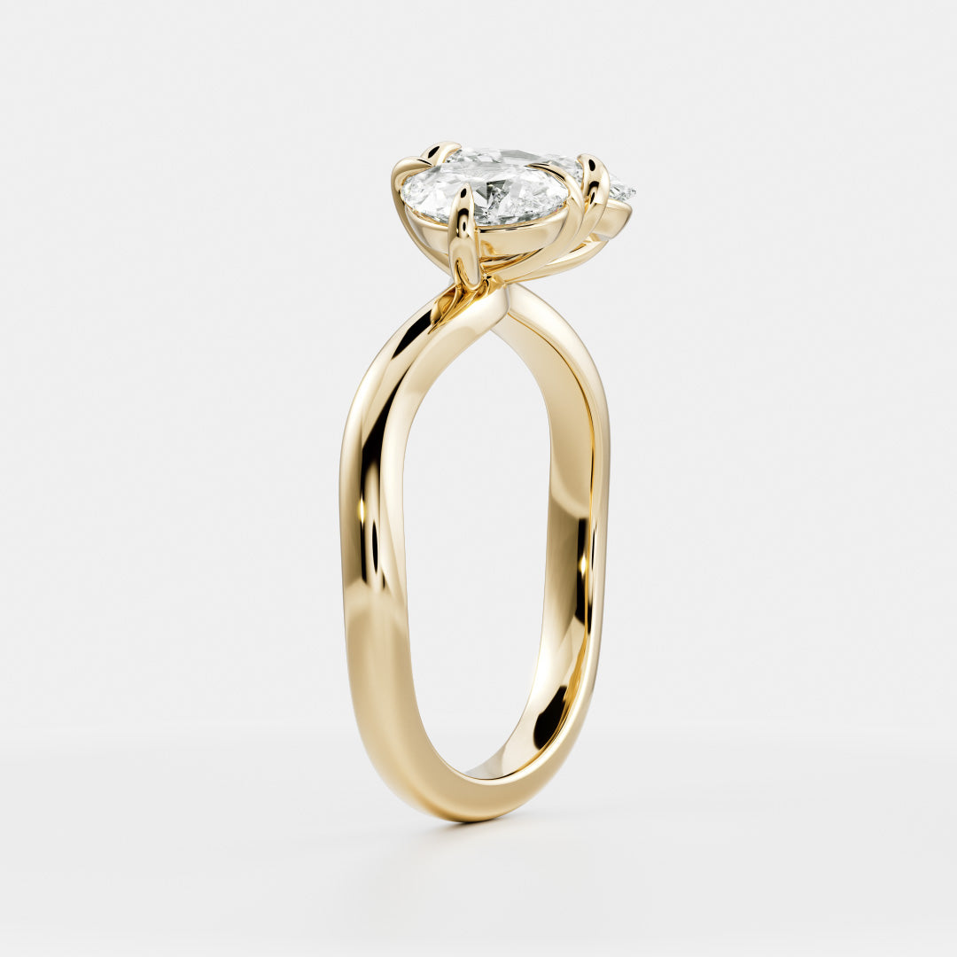 Solitaire-Oval Lab Grown Diamond Engagement Ring