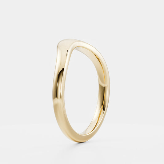 Plain Curved- Wedding Band