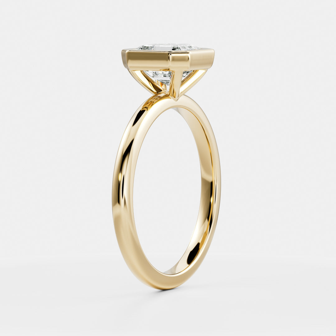 Solitaire- 1.0 CT Oval Moissanite Engagement Ring