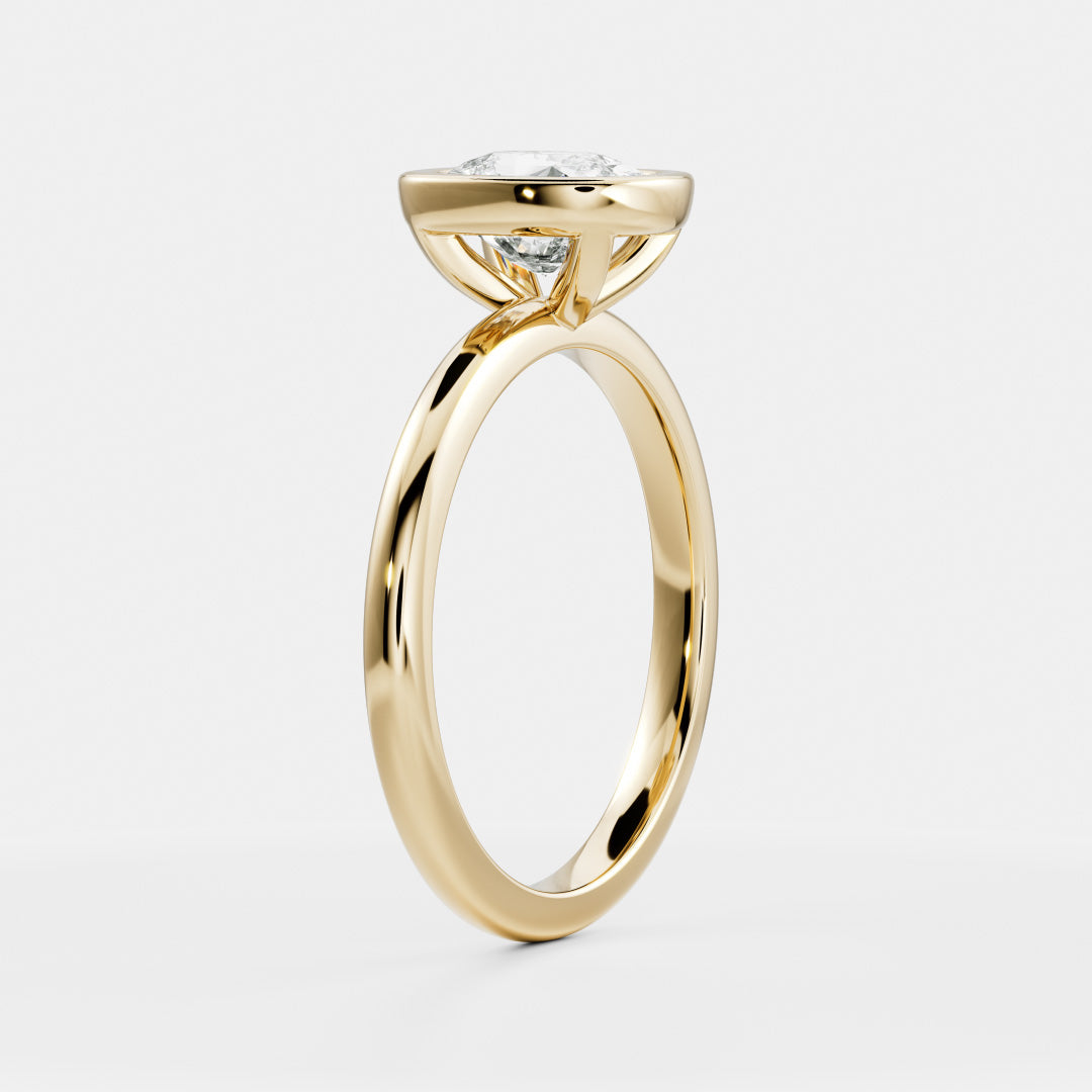 Solitaire- 1.0 CT Oval Moissanite Engagement Ring