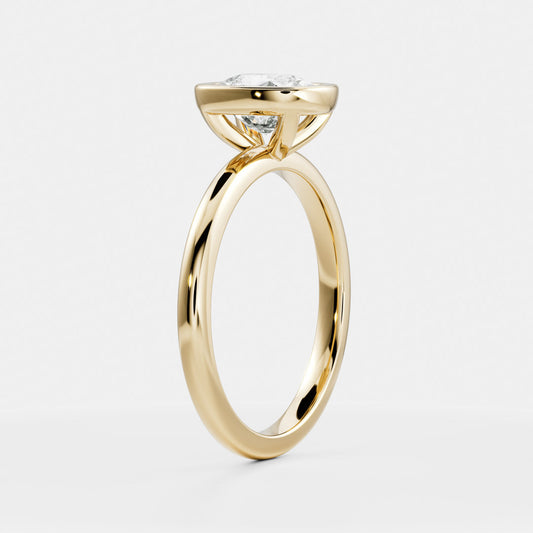 Solitaire- 1.0 CT Oval Moissanite Engagement Ring