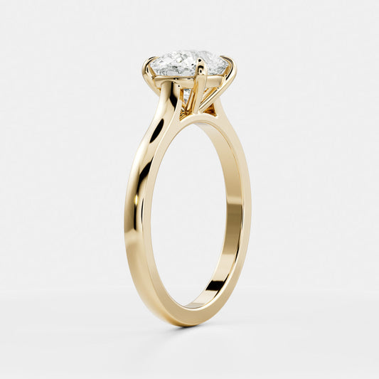Solitaire-Oval Lab Grown Diamond Engagement Ring