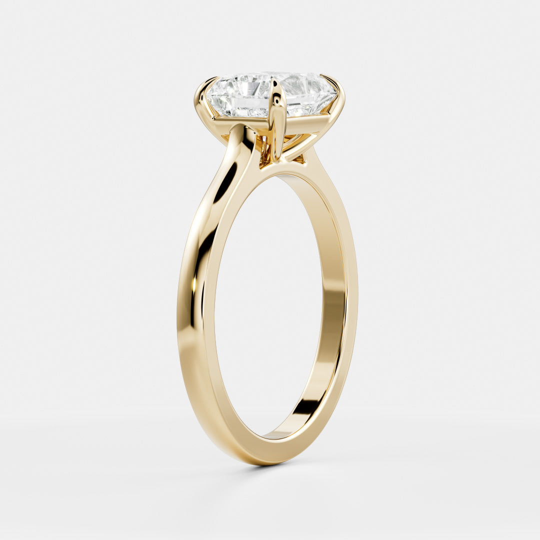 Solitaire-Oval Lab Grown Diamond Engagement Ring