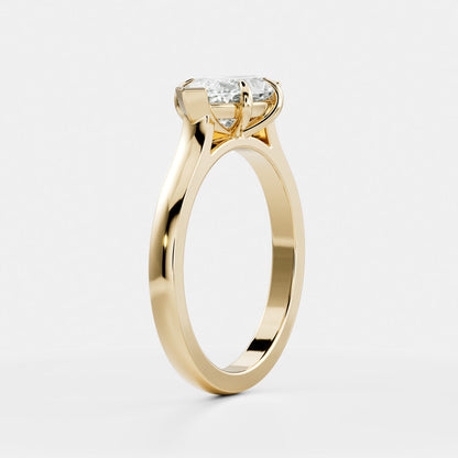 Solitaire-Oval Lab Grown Diamond Engagement Ring