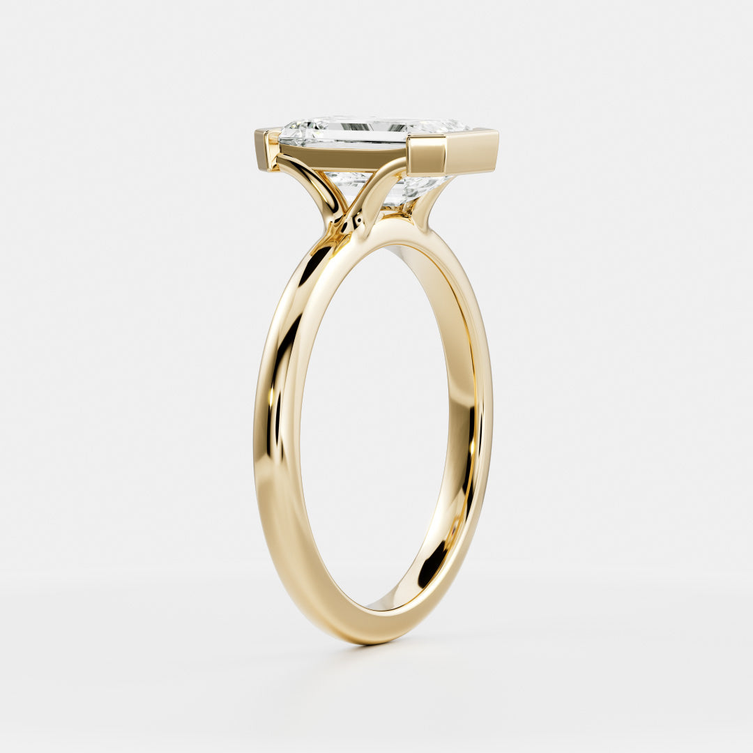 Solitaire- 1.0 CT Oval Moissanite Engagement Ring