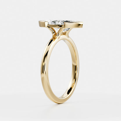 Solitaire- 1.0 CT Oval Moissanite Engagement Ring