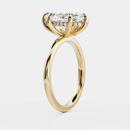 Solitaire- 1.0 CT Oval Moissanite Engagement Ring