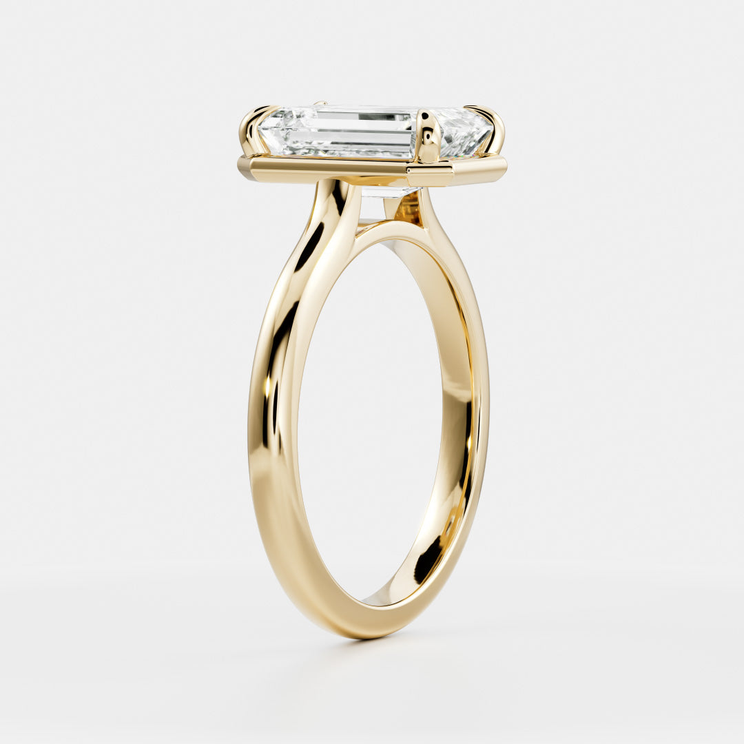 Solitaire- 1.0 CT Oval Moissanite Engagement Ring