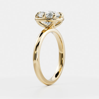 Solitaire- 1.0 CT Oval Moissanite Engagement Ring
